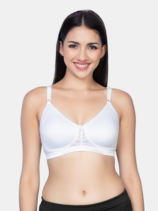 Padded Polyester Spandex Medium Coverage Wirefree Everyday Bra – SWARA