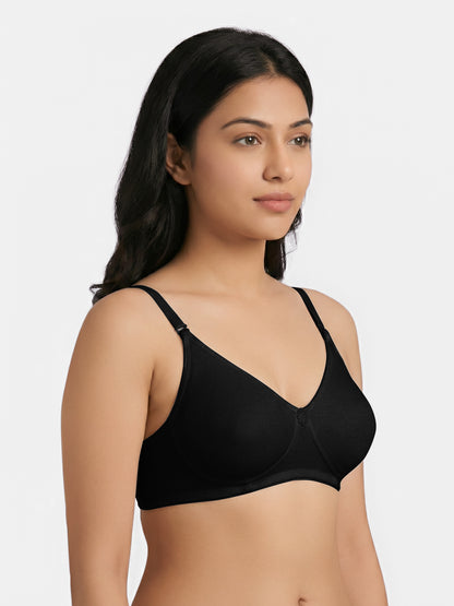 Lightly Padded Wirefree T-Shirt Bra for Women | Medium Coverage Convertible Straps - 0015
