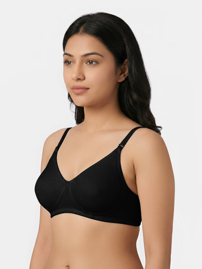 Lightly Padded Wirefree T-Shirt Bra for Women | Medium Coverage Convertible Straps - 0015