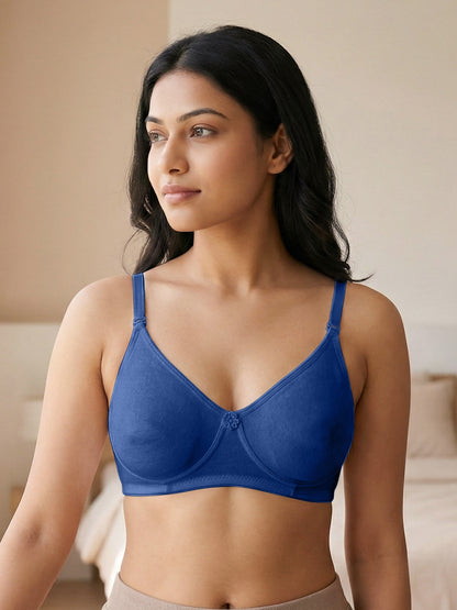 Lightly Padded Wirefree T-Shirt Bra for Women | Medium Coverage Convertible Straps - 0015