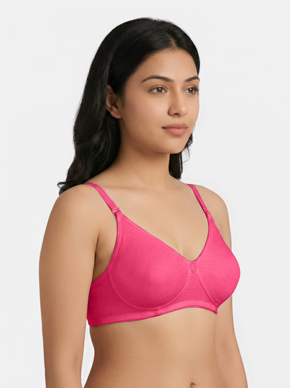 Lightly Padded Wirefree T-Shirt Bra for Women | Medium Coverage Convertible Straps - 0015