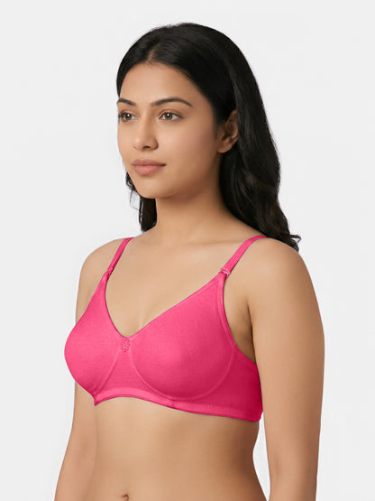 Lightly Padded Wirefree T-Shirt Bra for Women | Medium Coverage Convertible Straps - 0015