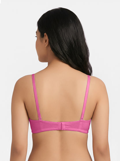 Lightly Padded Wirefree T-Shirt Bra for Women | Medium Coverage Convertible Straps - 0015