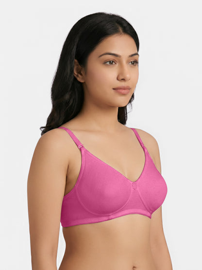 Lightly Padded Wirefree T-Shirt Bra for Women | Medium Coverage Convertible Straps - 0015