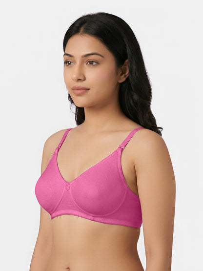 Lightly Padded Wirefree T-Shirt Bra for Women | Medium Coverage Convertible Straps - 0015