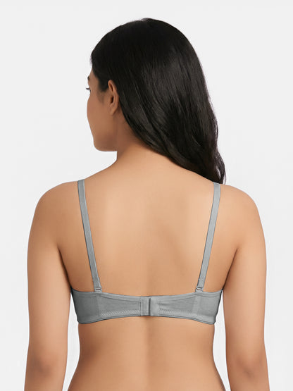 Lightly Padded Wirefree T-Shirt Bra for Women | Medium Coverage Convertible Straps - 0015