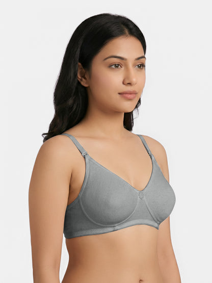Lightly Padded Wirefree T-Shirt Bra for Women | Medium Coverage Convertible Straps - 0015