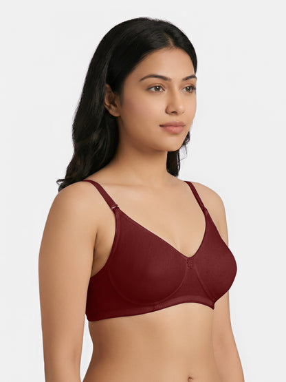 Lightly Padded Wirefree T-Shirt Bra for Women | Medium Coverage Convertible Straps - 0015