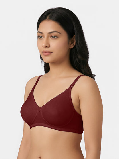 Lightly Padded Wirefree T-Shirt Bra for Women | Medium Coverage Convertible Straps - 0015
