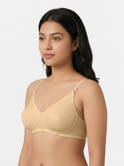 Lightly Padded Wirefree T-Shirt Bra for Women | Medium Coverage Convertible Straps - 0015