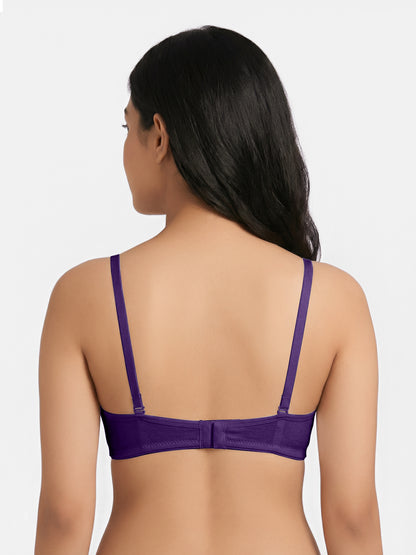 Lightly Padded Wirefree T-Shirt Bra for Women | Medium Coverage Convertible Straps - 0015