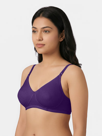 Lightly Padded Wirefree T-Shirt Bra for Women | Medium Coverage Convertible Straps - 0015