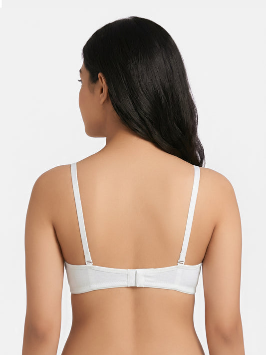 Lightly Padded Wirefree T-Shirt Bra for Women | Medium Coverage Convertible Straps - 0015