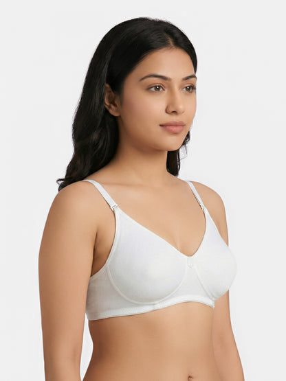 Lightly Padded Wirefree T-Shirt Bra for Women | Medium Coverage Convertible Straps - 0015
