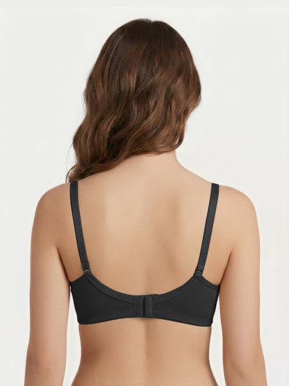 Lightly Padded Wirefree Medium Coverage Plunge Bra with Detachable Straps – 001