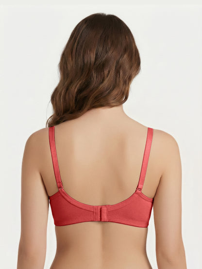 Lightly Padded Wirefree Medium Coverage Plunge Bra with Detachable Straps – 001