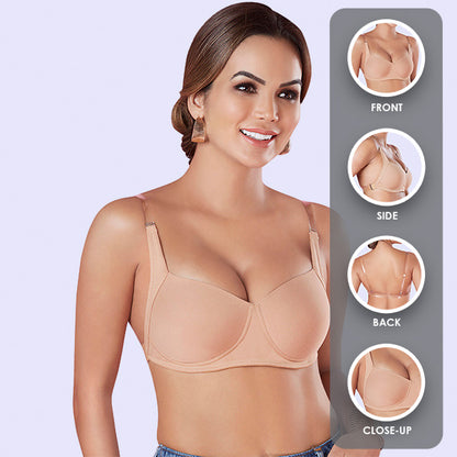 Multiway Backless Bra with 3/4th Coverage - Backeye