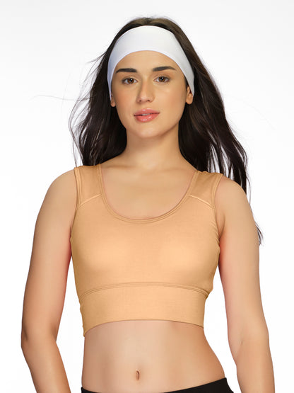 Non Padded Wirefree Full Coverage Sports Bra in Breathable Lycell Spandex Fabric with U-Back – ACTION