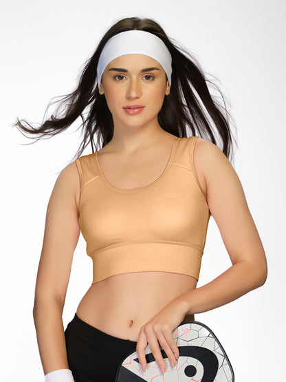 Non Padded Wirefree Full Coverage Sports Bra in Breathable Lycell Spandex Fabric with U-Back – ACTION