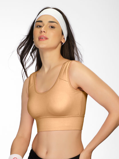 Non Padded Wirefree Full Coverage Sports Bra in Breathable Lycell Spandex Fabric with U-Back – ACTION