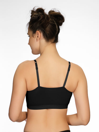 Padded Wirefree Medium Coverage Modal Spandex T-Shirt Bra with Adjustable Straps and U-Back – AURA