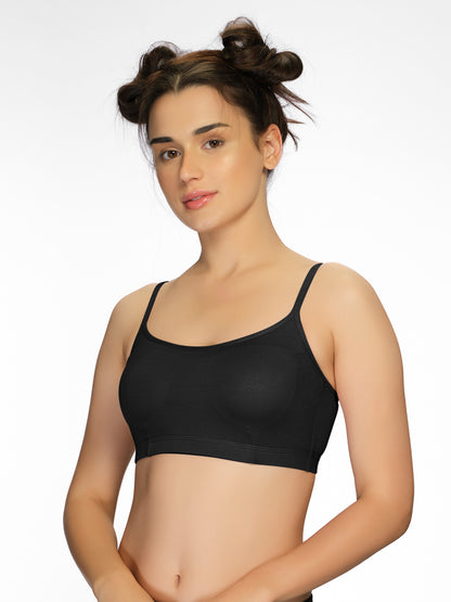 Padded Wirefree Medium Coverage Modal Spandex T-Shirt Bra with Adjustable Straps and U-Back – AURA