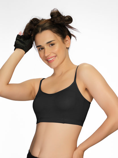 Padded Wirefree Medium Coverage Modal Spandex T-Shirt Bra with Adjustable Straps and U-Back – AURA