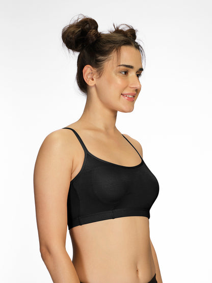 Padded Wirefree Medium Coverage Modal Spandex T-Shirt Bra with Adjustable Straps and U-Back – AURA