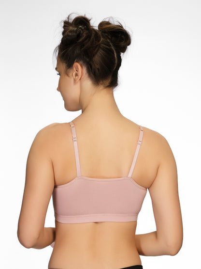 Padded Wirefree Medium Coverage Modal Spandex T-Shirt Bra with Adjustable Straps and U-Back – AURA