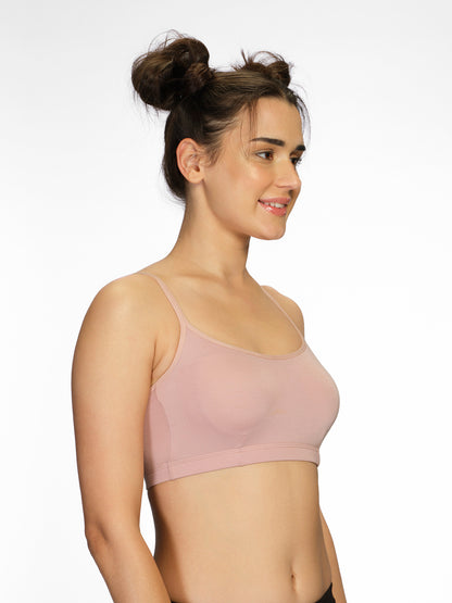 Padded Wirefree Medium Coverage Modal Spandex T-Shirt Bra with Adjustable Straps and U-Back – AURA