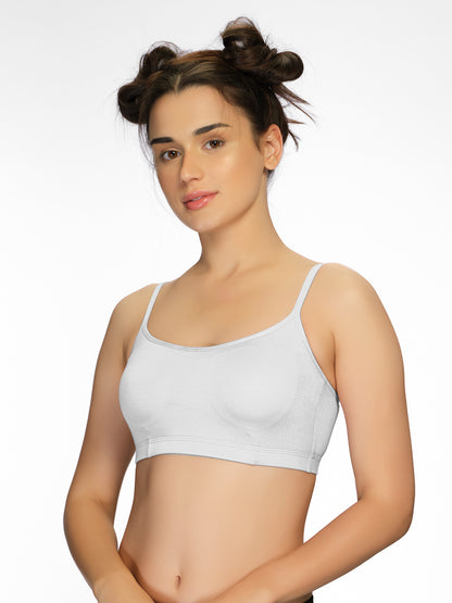 Padded Wirefree Medium Coverage Modal Spandex T-Shirt Bra with Adjustable Straps and U-Back – AURA