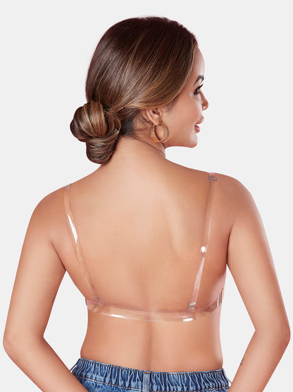 Womens Multiway Backless T-Shirt Bra | Medium Coverage, Padded, Wire Free, Cotton Rich Comfort- Backeye