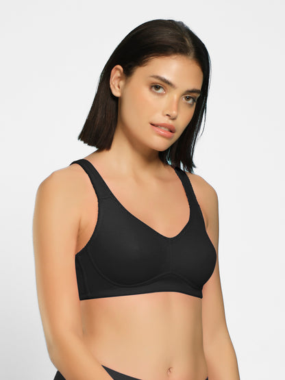 Non-Padded Wirefree Full Coverage Polyester Cotton Everyday Bra with U-Back – BELLI