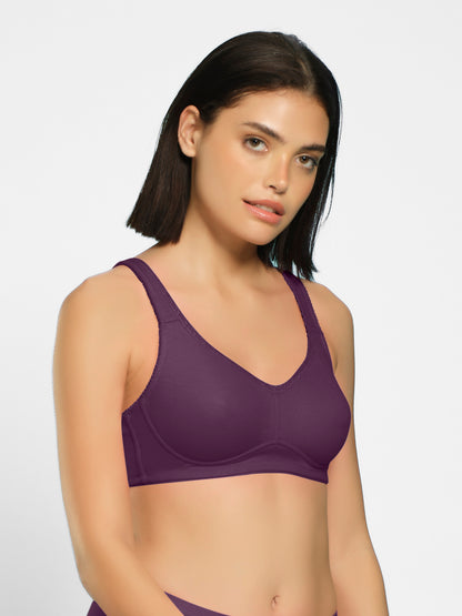 Non-Padded Wirefree Full Coverage Polyester Cotton Everyday Bra with U-Back – BELLI