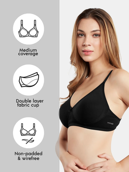 Non-Padded Wirefree Medium Coverage Everyday Bra with Seamless Cups – SMILE