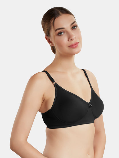 Medium Coverage Non-Padded Wirefree Polyester Spandex Everyday Bra with Adjustable Straps and U-Back – Shine