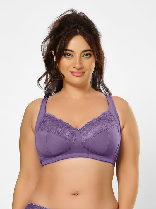 Sonari BLUMA Ultimate Lift Bra for Women | 3-Piece Cup, Full Coverage, Lace Styling, Side Support, Wide Cushioned Straps | Everyday Comfort & Support