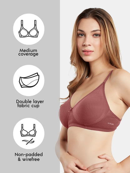 Non-Padded Wirefree Medium Coverage Everyday Bra with Seamless Cups – SMILE