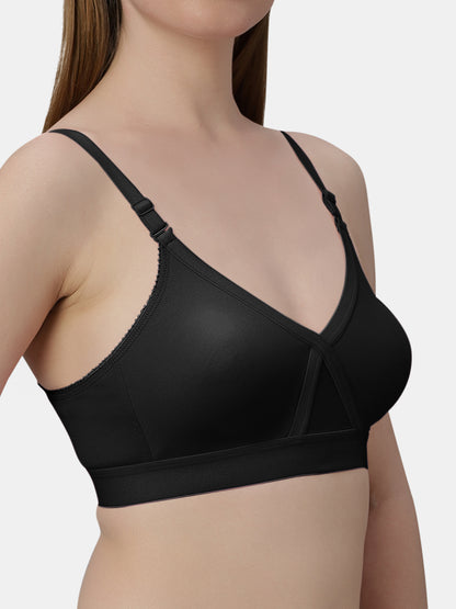 Womens Regular Bra | Non Padded, Medium Coverage, Detachable And Adjustable Straps, Wide Underbust Band For Support- Britney NX