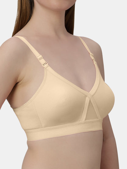 Womens Regular Bra | Non Padded, Medium Coverage, Detachable And Adjustable Straps, Wide Underbust Band For Support- Britney NX