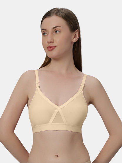 Womens Regular Bra | Non Padded, Medium Coverage, Detachable And Adjustable Straps, Wide Underbust Band For Support- Britney NX