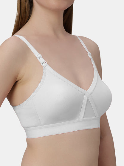 Womens Regular Bra | Non Padded, Medium Coverage, Detachable And Adjustable Straps, Wide Underbust Band For Support- Britney NX