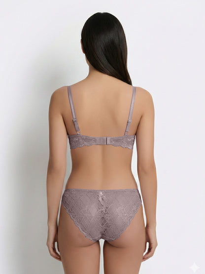 Sonari Women’s Camila Bridal Lace Bra and Panty Set | Padded Wire Free Bra, Medium Coverage, Adjustable Straps | Elegant Everyday and Occasion Wear| Camila