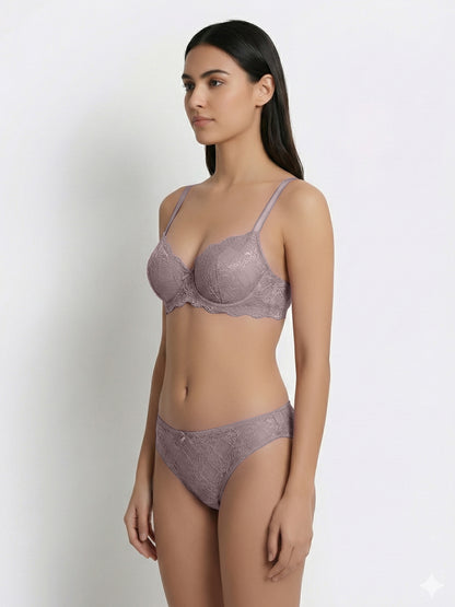 Sonari Women’s Camila Bridal Lace Bra and Panty Set | Padded Wire Free Bra, Medium Coverage, Adjustable Straps | Elegant Everyday and Occasion Wear| Camila