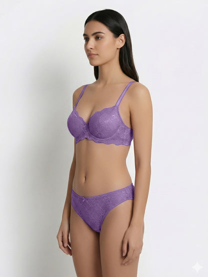 Sonari Women’s Camila Bridal Lace Bra and Panty Set | Padded Wire Free Bra, Medium Coverage, Adjustable Straps | Elegant Everyday and Occasion Wear| Camila