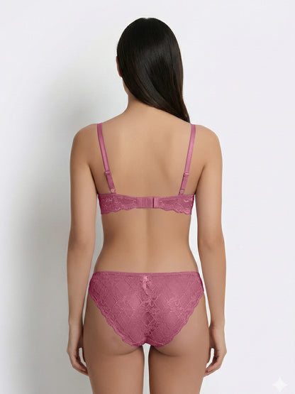 Sonari Women’s Camila Bridal Lace Bra and Panty Set | Padded Wire Free Bra, Medium Coverage, Adjustable Straps | Elegant Everyday and Occasion Wear| Camila