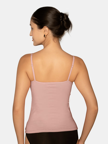 Full Coverage Non-Padded Wirefree Cotton Elastane Camisole with Adjustable Straps – CAMMY