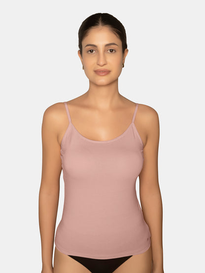 Full Coverage Non-Padded Wirefree Cotton Elastane Camisole with Adjustable Straps – CAMMY