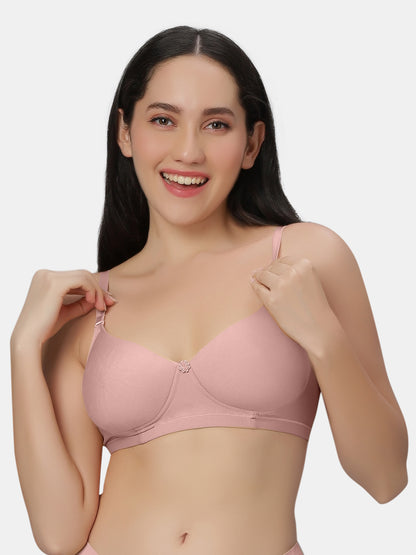 Non Padded Wirefree Cotton Polyester Moderate Coverage Minimizer Bra with Detachable Straps – Catwalk