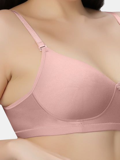 Non Padded Wirefree Cotton Polyester Moderate Coverage Minimizer Bra with Detachable Straps – Catwalk